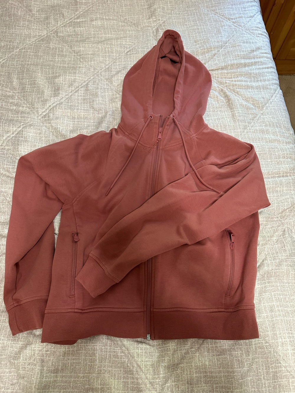 Old Navy Hooded Zip Jacket in Dusty Rose